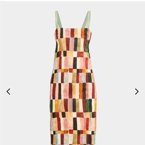 Alemais Majorelle Colorful Geometric Patterned Dress